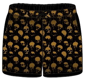 Woven Stretch Shorts Skull